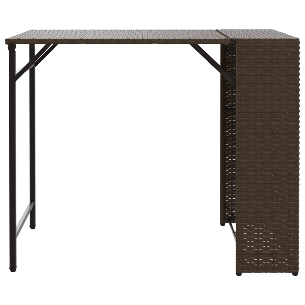 5 Piece Garden Dining Set Foldable Poly Rattan