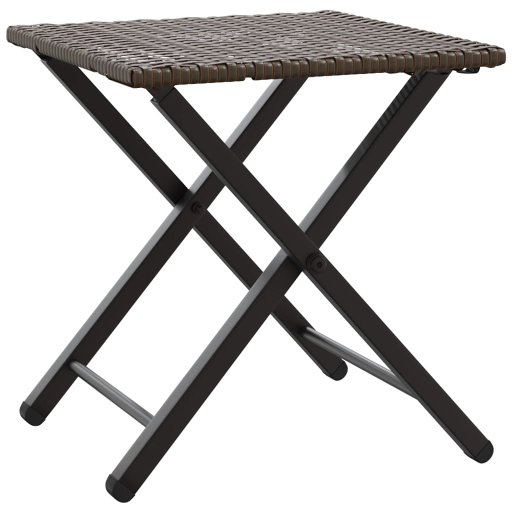 5 Piece Garden Dining Set Foldable Poly Rattan