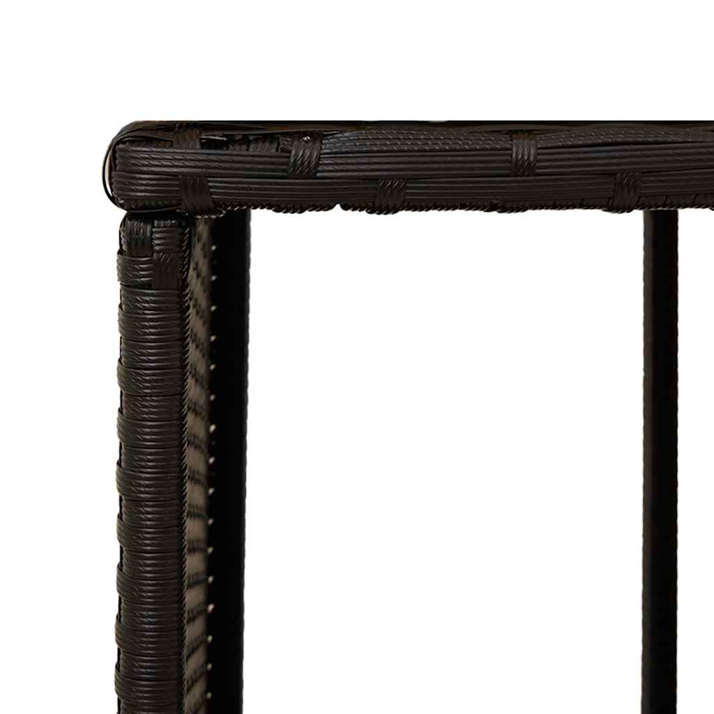 Pool & Spa Accessories Storage Shelves Hot Tub 2 Pcs Poly Rattan black grey 112