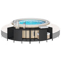 Storage Shelves For Hot Tub 2 Pcs Poly Rattan