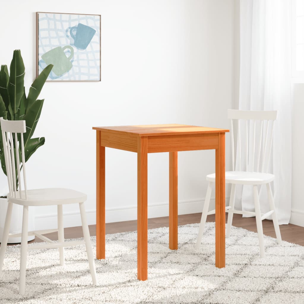 Dining Table Wax 55X55X75 Cm Solid Wood Pine