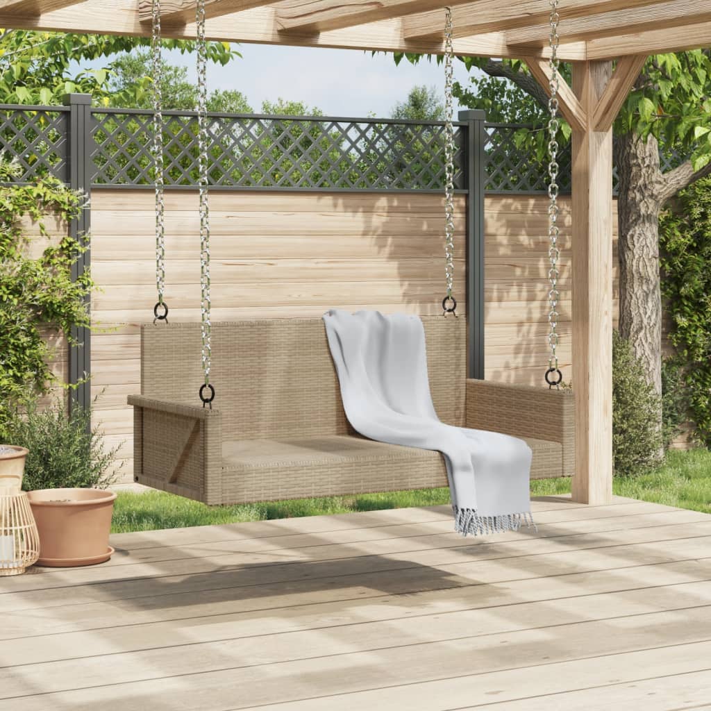 Swing Bench 119X56X48 Cm Poly Rattan