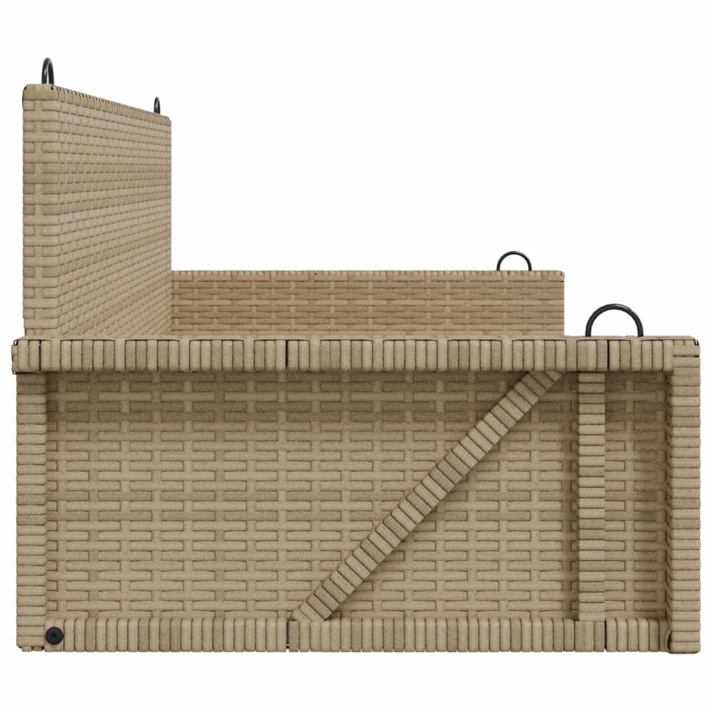 Swing Bench 119X56X48 Cm Poly Rattan