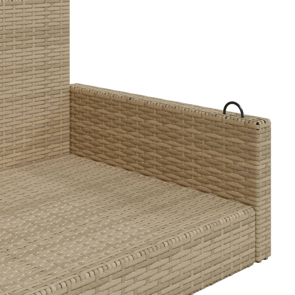 Swing Bench 119X56X48 Cm Poly Rattan