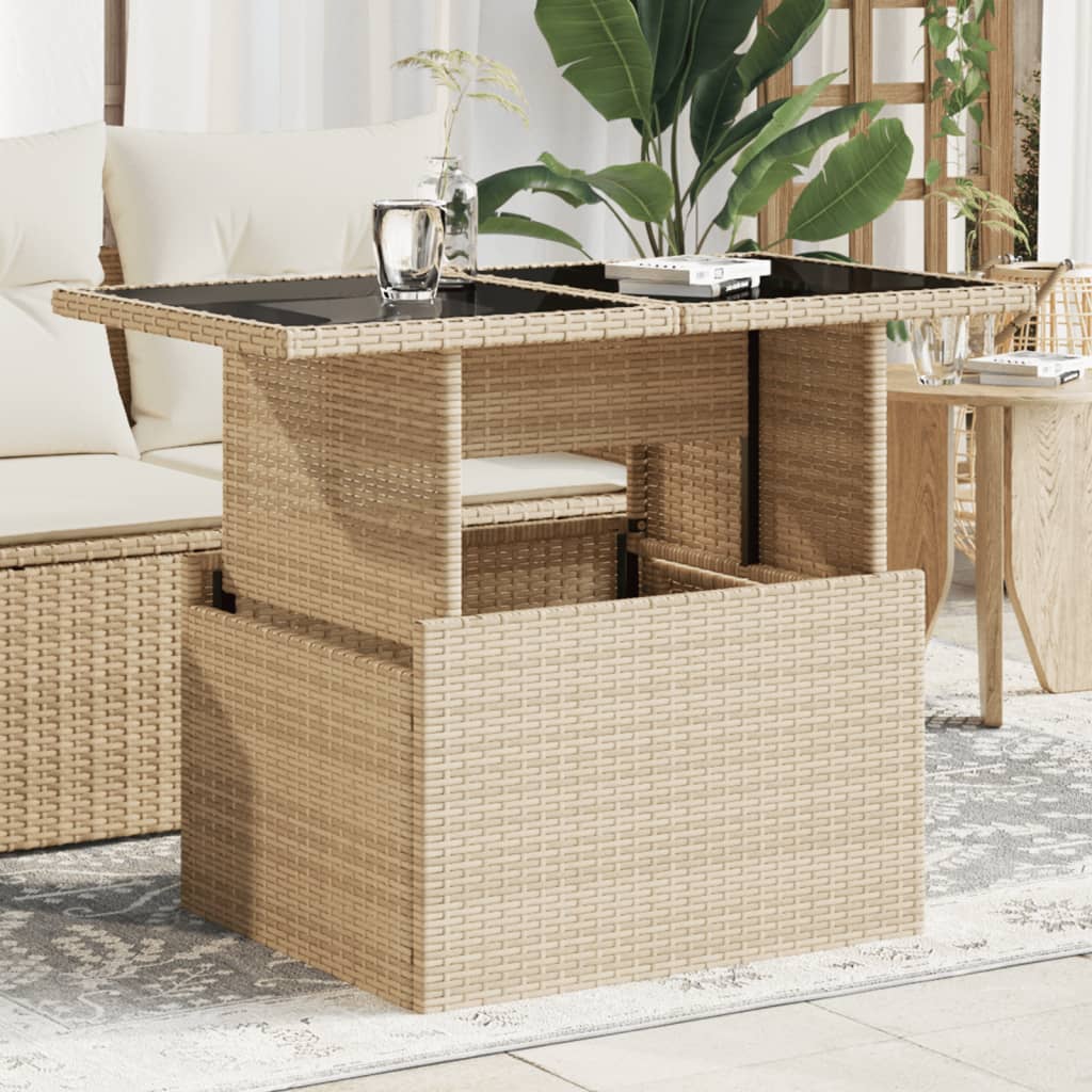 Garden Table With Top 100X55X73 Cm Poly Rattan