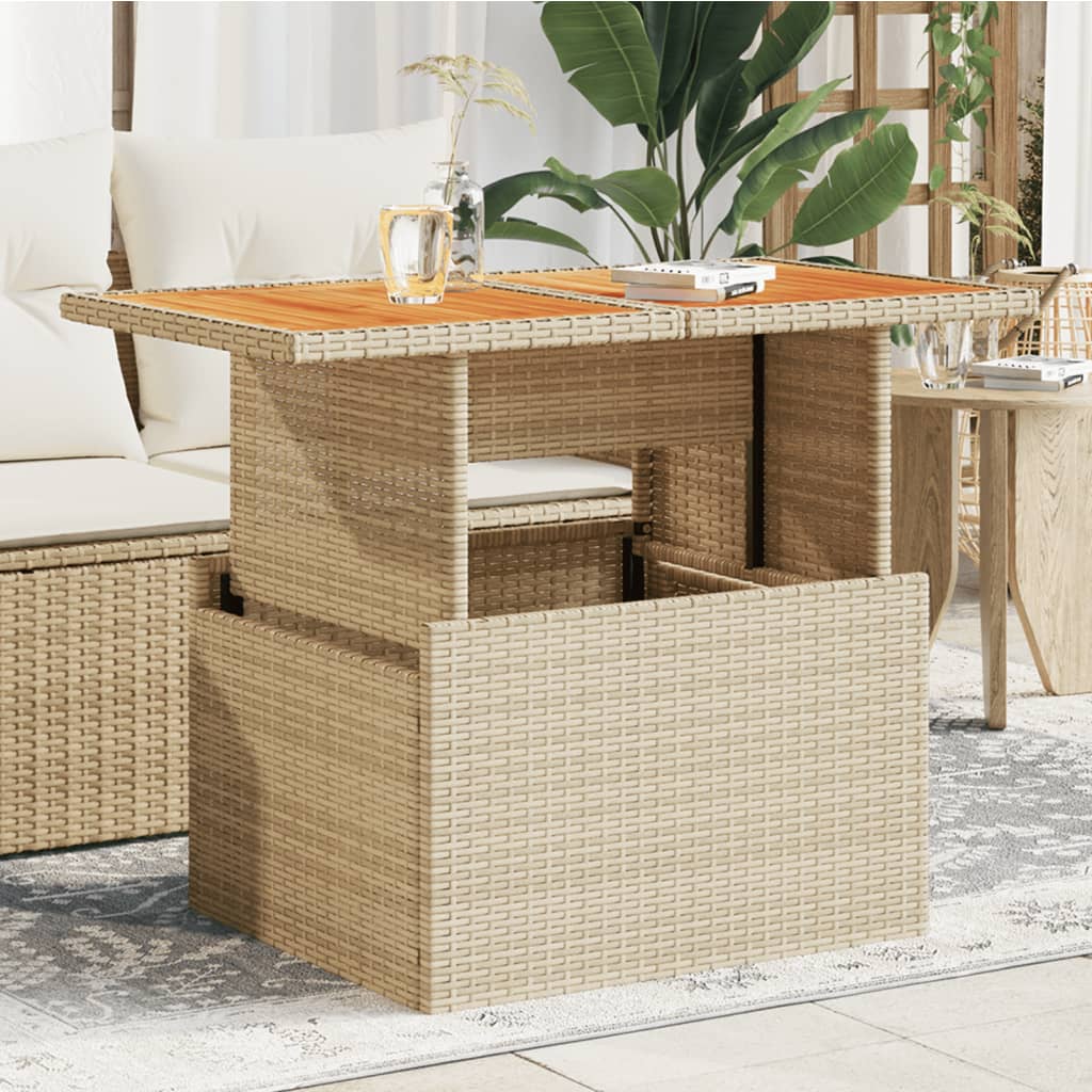 Garden Table With Top 100X55X73 Cm Poly Rattan
