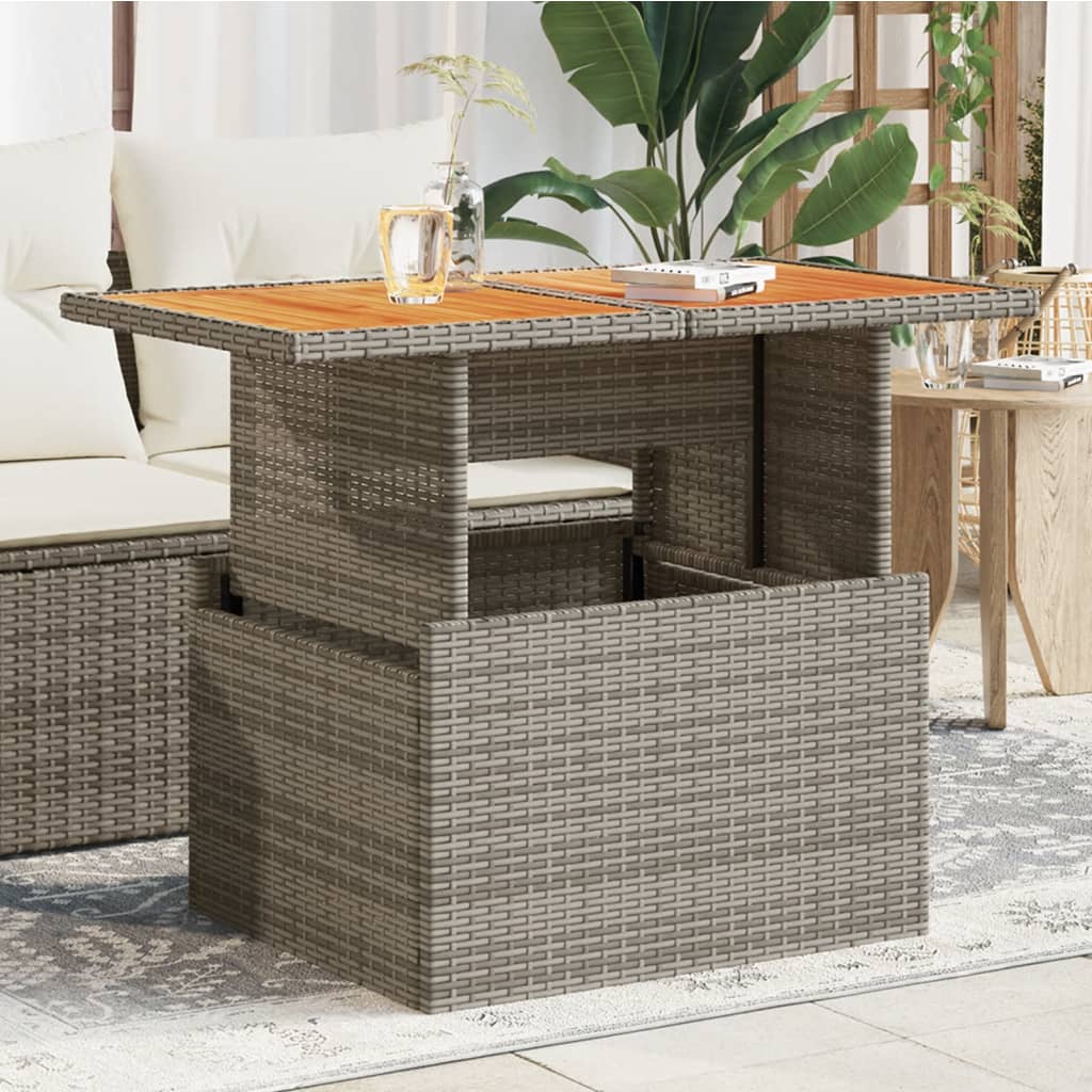 Garden Table With Top 100X55X73 Cm Poly Rattan