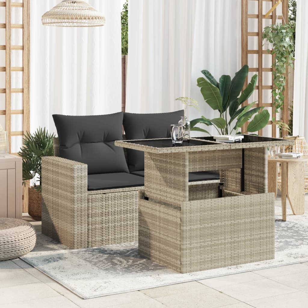 Garden Table With Top 100X55X73 Cm Poly Rattan