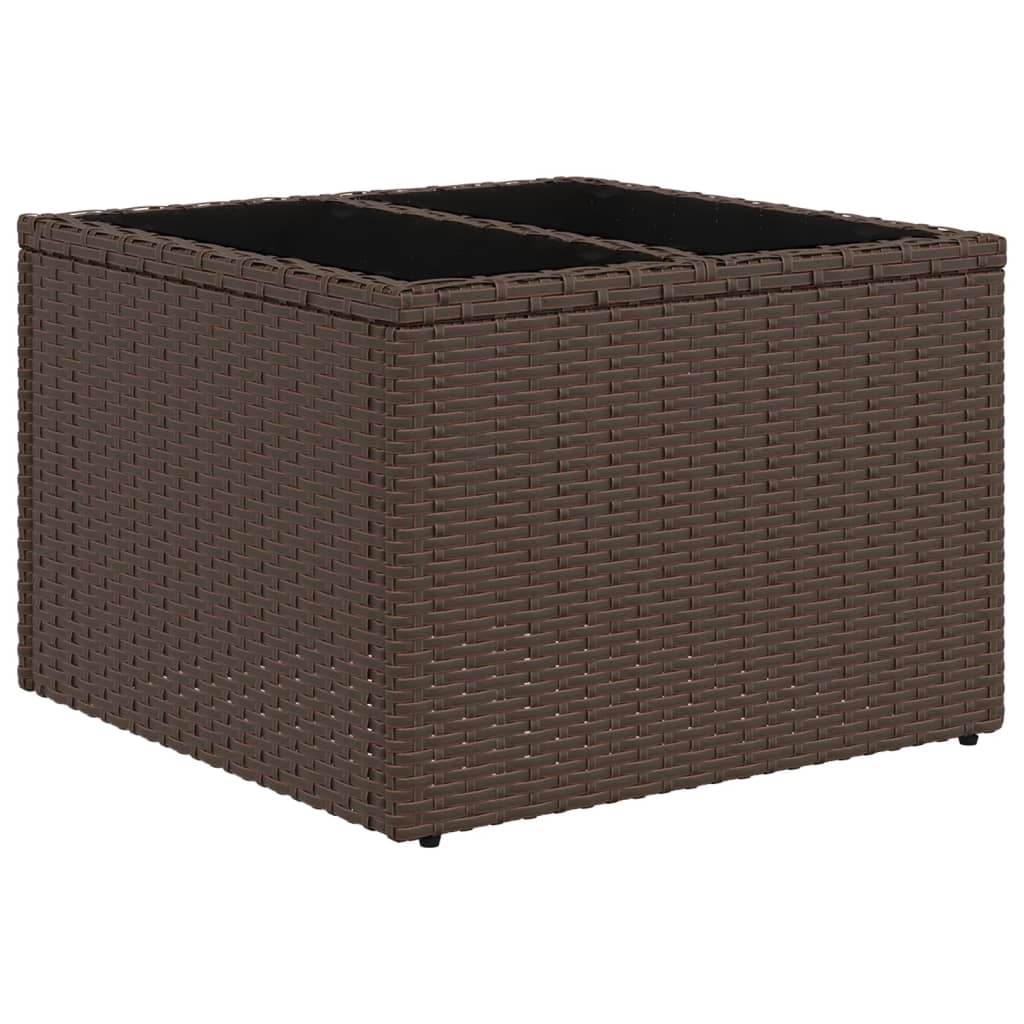 Garden Table With Top 55X55X37 Cm Poly Rattan