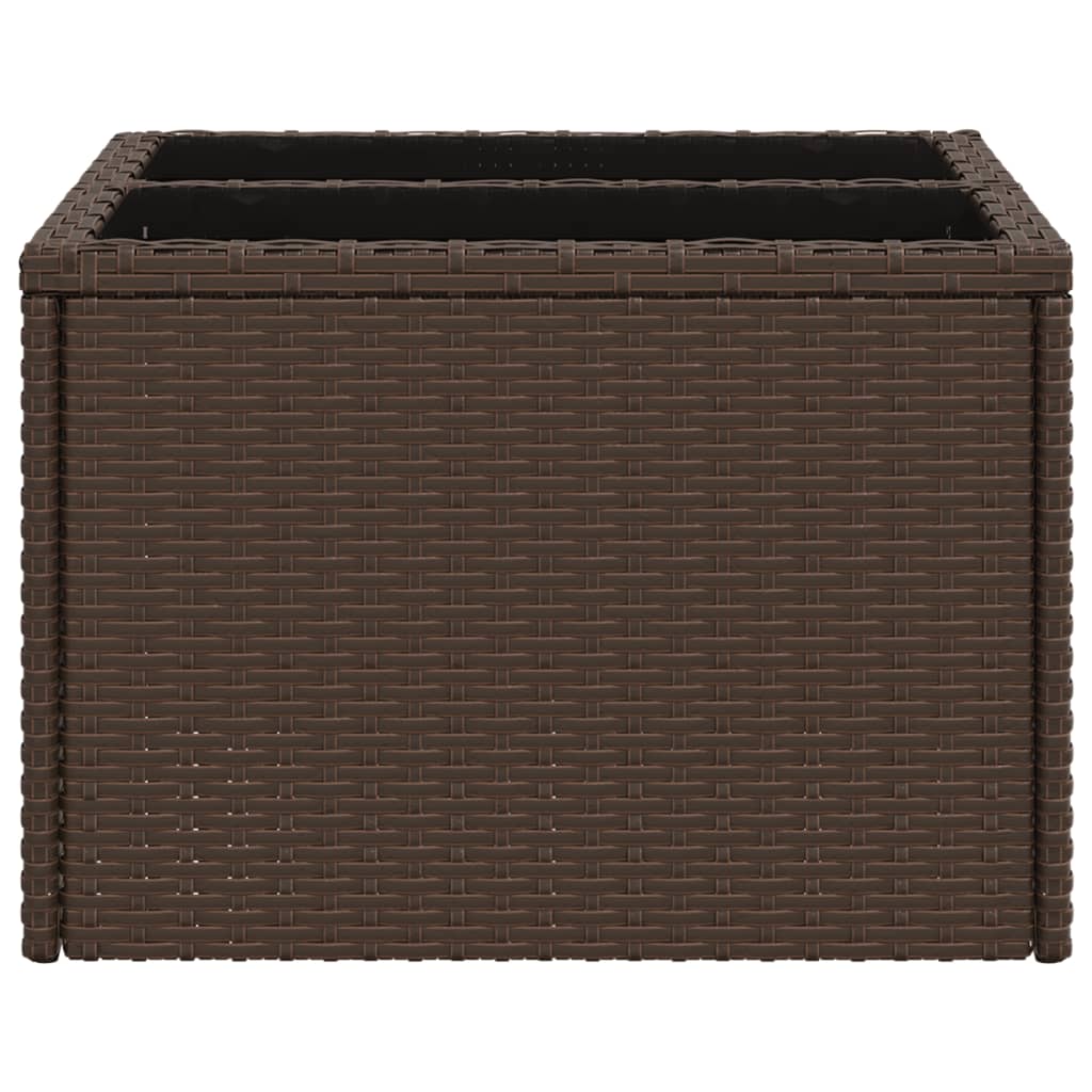 Garden Table With Top 55X55X37 Cm Poly Rattan