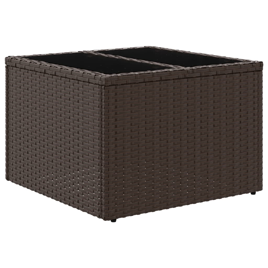 Garden Table With Top 55X55X37 Cm Poly Rattan
