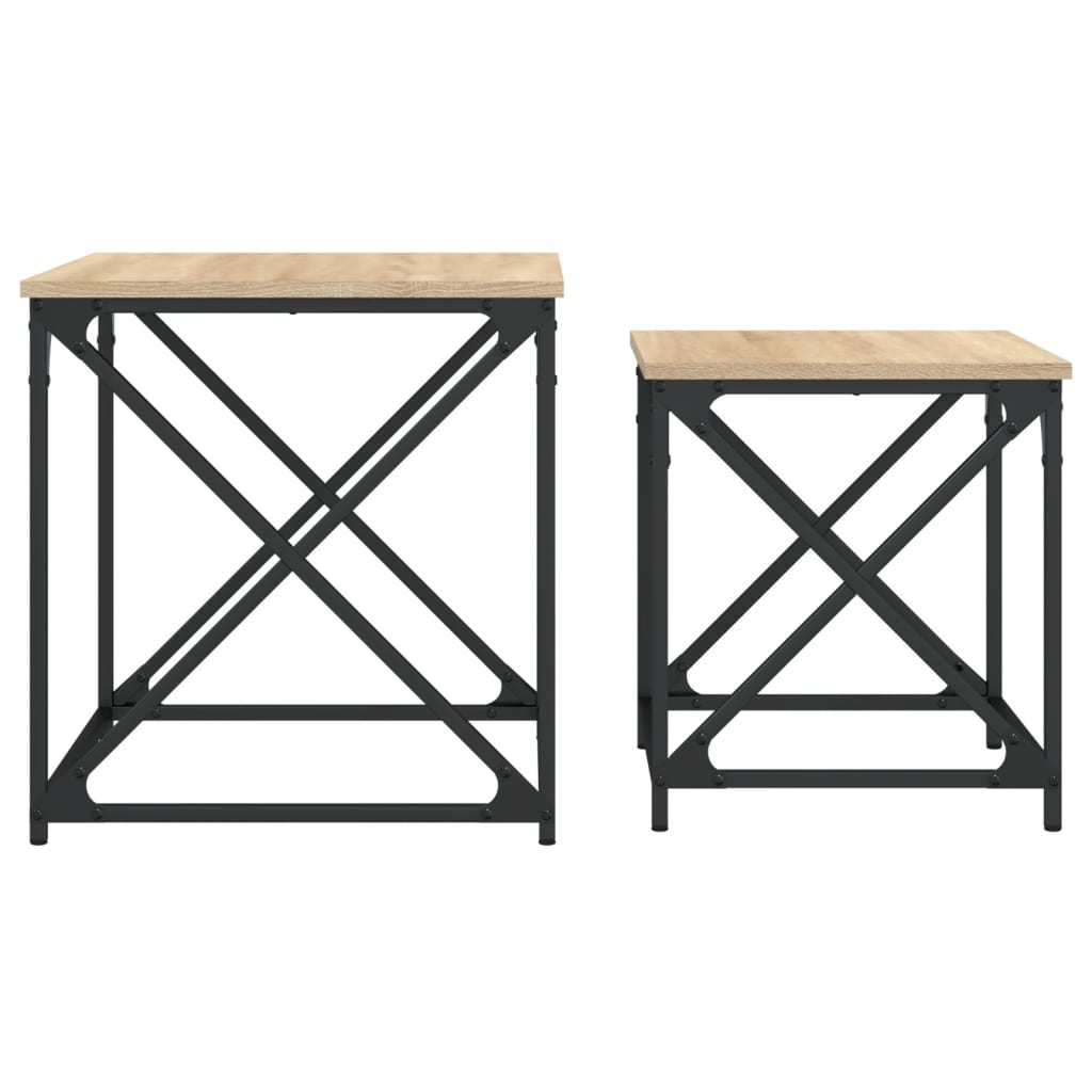 Nesting Coffee Tables 2 Pcs Engineered Wood