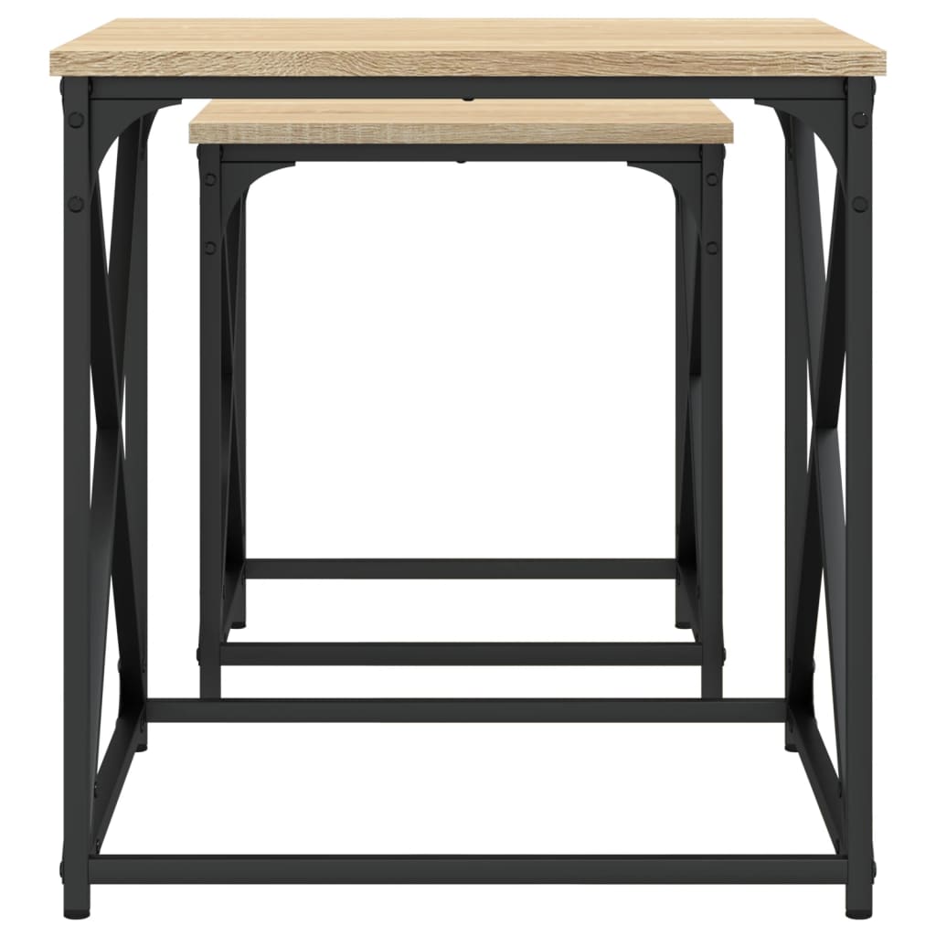 Nesting Coffee Tables 2 Pcs Engineered Wood