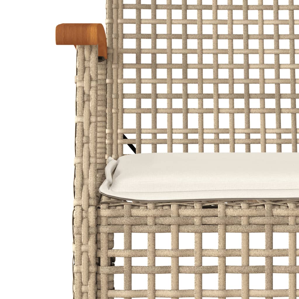 3 Piece Garden Dining Set With Cushions Poly Rattan