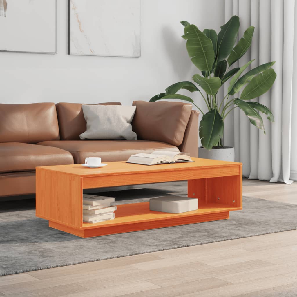 Coffee Table 110X50X33.5 Cm Solid Wood Pine