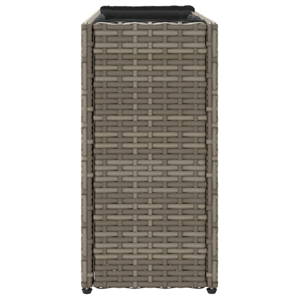 Garden Planters With 2 Pots 2 Pcs 90X20X40 Cm Poly Rattan