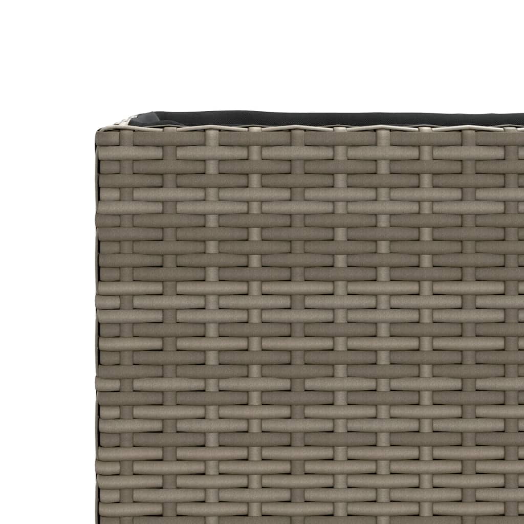 Garden Planters With 2 Pots 2 Pcs 90X20X40 Cm Poly Rattan