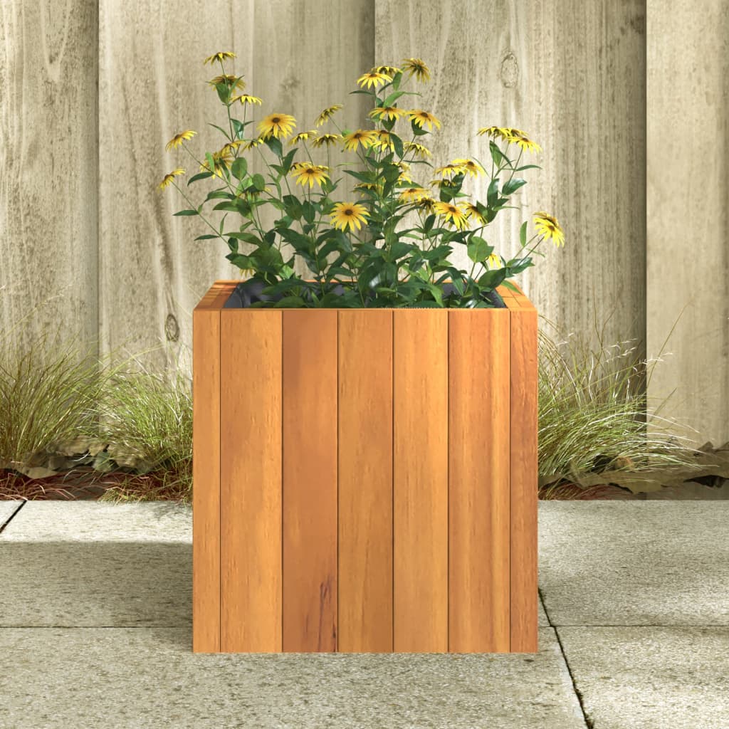 Planter Acacia Raised Garden Wooden Outdoor Vegetable Flower Bed Plant Box 45 x