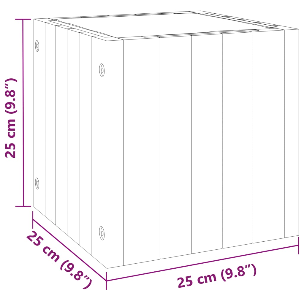 Planter Acacia Raised Garden Wooden Outdoor Vegetable Flower Bed Plant Box 45 x