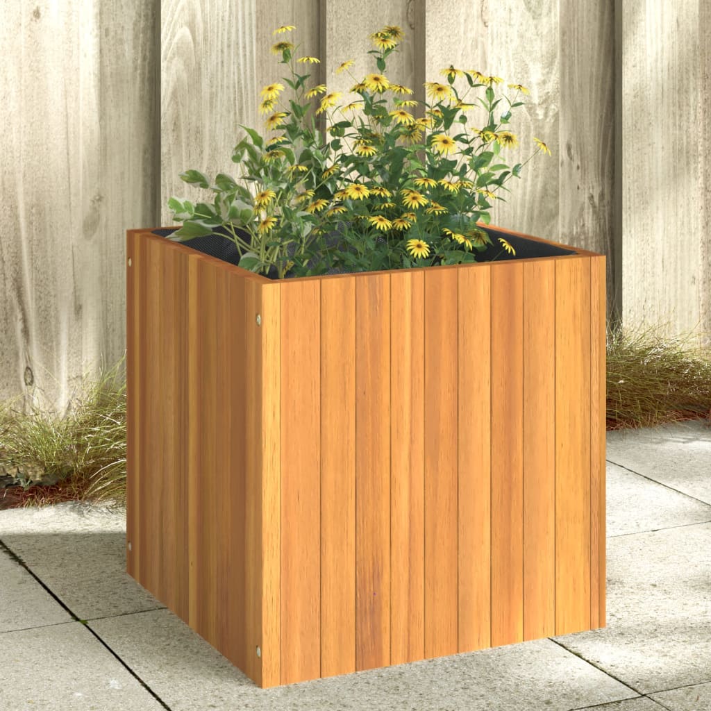 Planter Acacia Raised Garden Wooden Outdoor Vegetable Flower Bed Plant Box 45 x