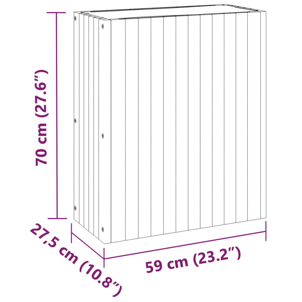Garden Planter Solid Wood Acacia