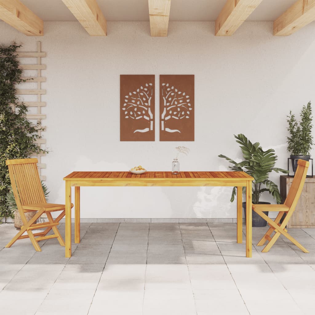 Garden Dining Table Solid Wood Acacia