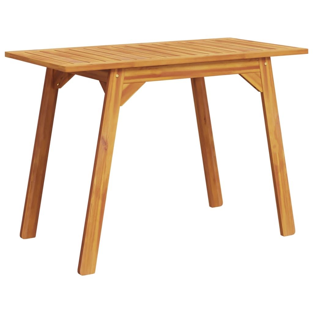 Garden Dining Table 110X56X75 Cm Solid Wood Acacia