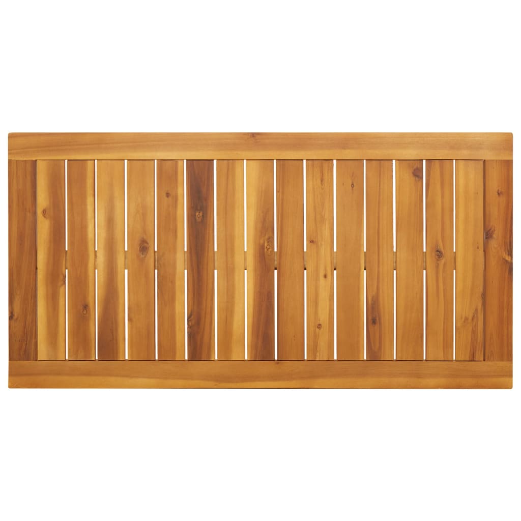 Garden Dining Table 110X56X75 Cm Solid Wood Acacia