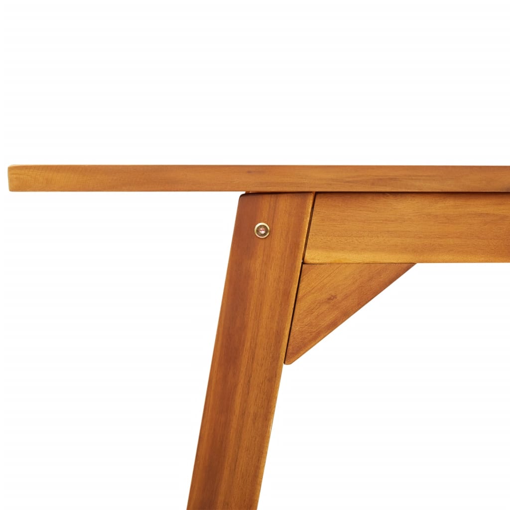 Garden Dining Table 110X56X75 Cm Solid Wood Acacia