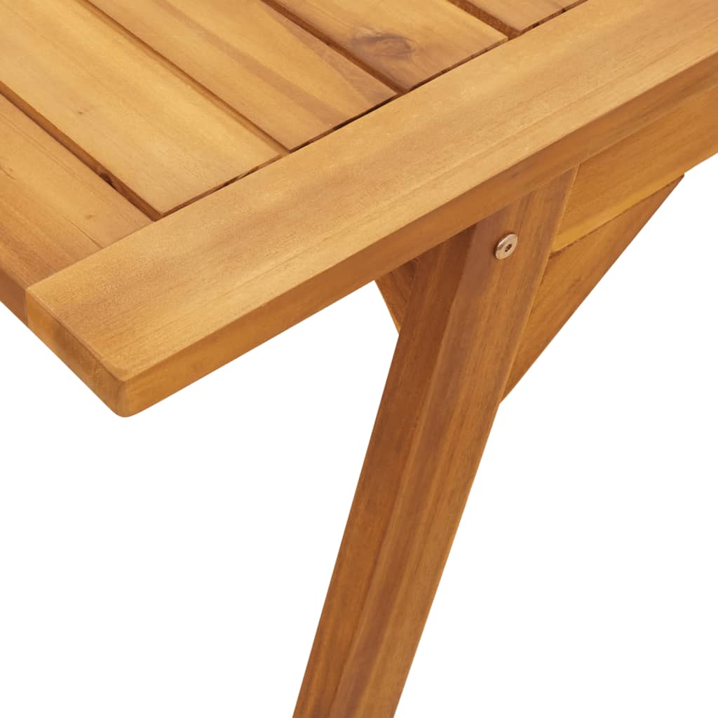 Garden Dining Table 110X56X75 Cm Solid Wood Acacia