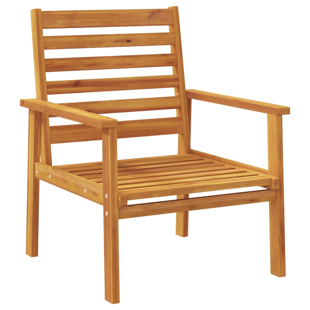 Garden Sofa Chair 2Pcs With Cushion Solid Wood Acacia