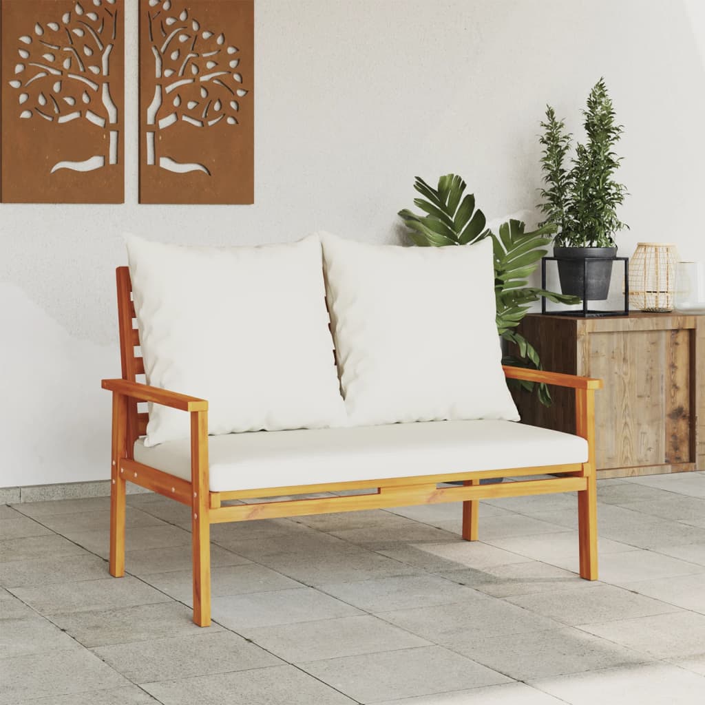 Garden Sofa Bench 120 Cm With Cushion Solid Wood Acacia