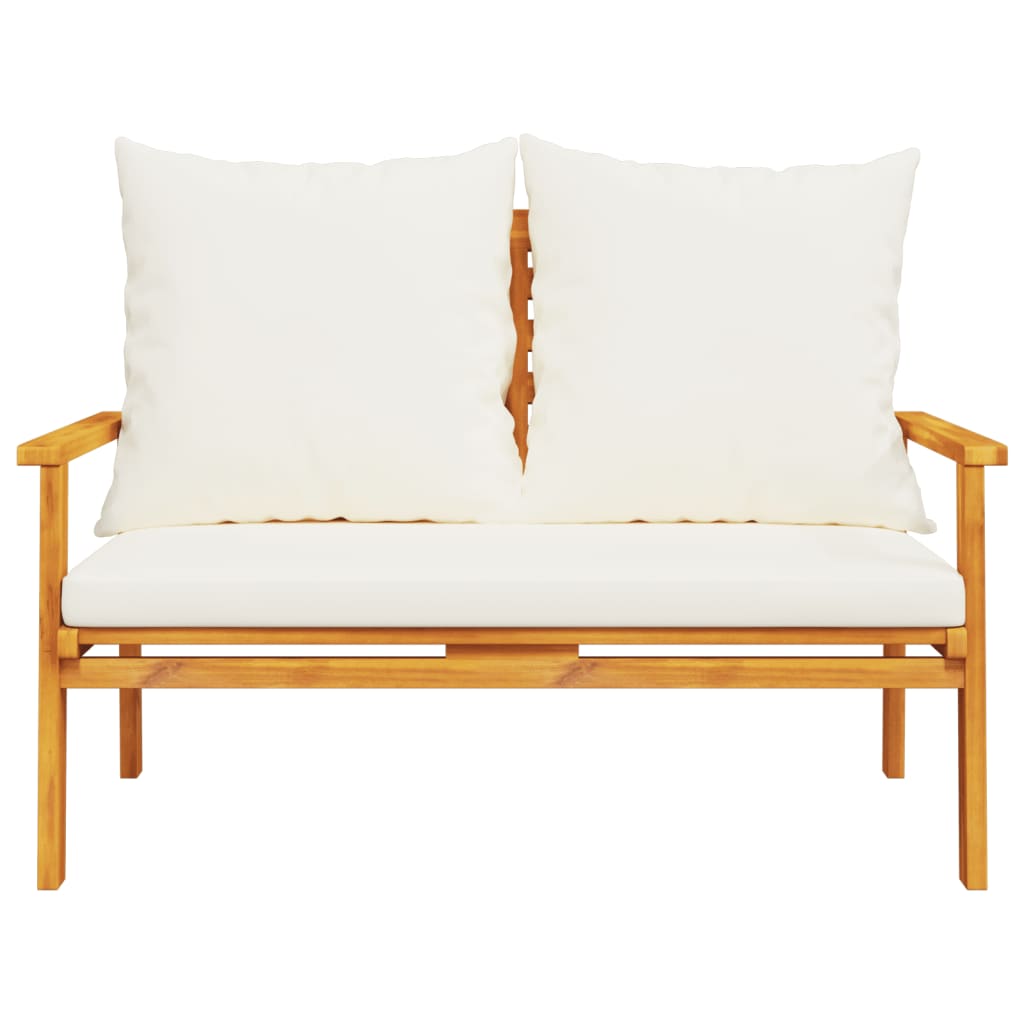Garden Sofa Bench 120 Cm With Cushion Solid Wood Acacia