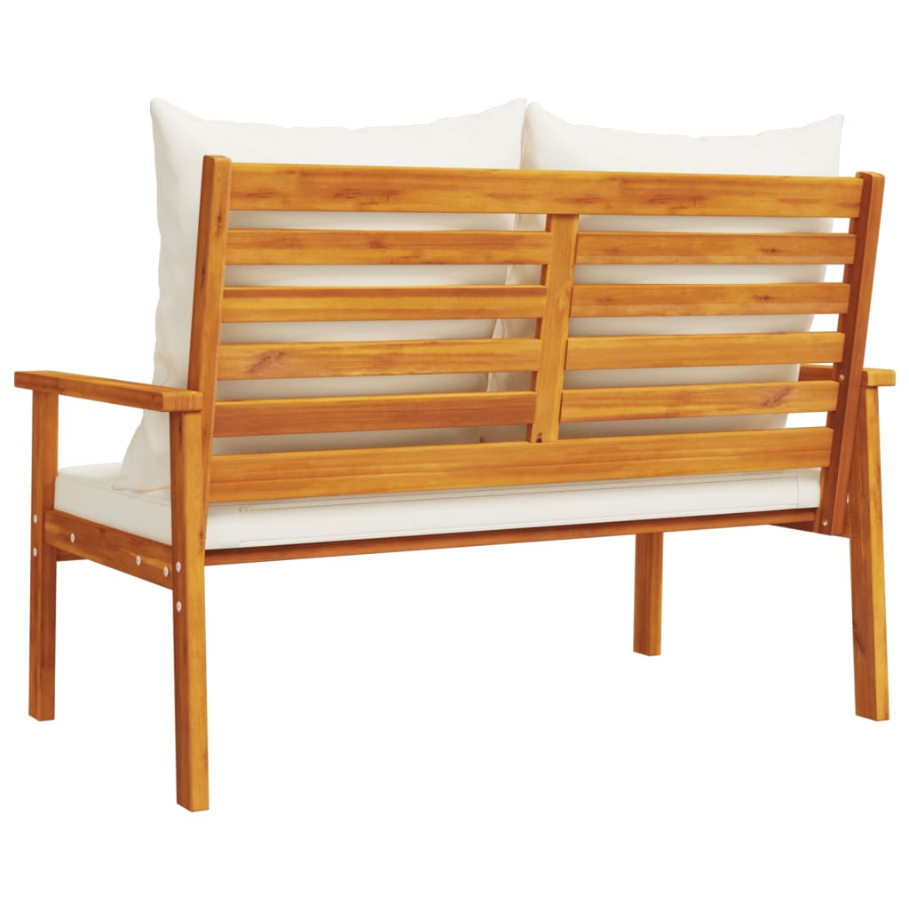 Garden Sofa Bench 120 Cm With Cushion Solid Wood Acacia