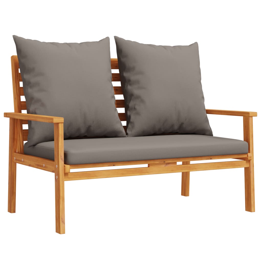 Garden Sofa Bench 120 Cm With Cushion Solid Wood Acacia