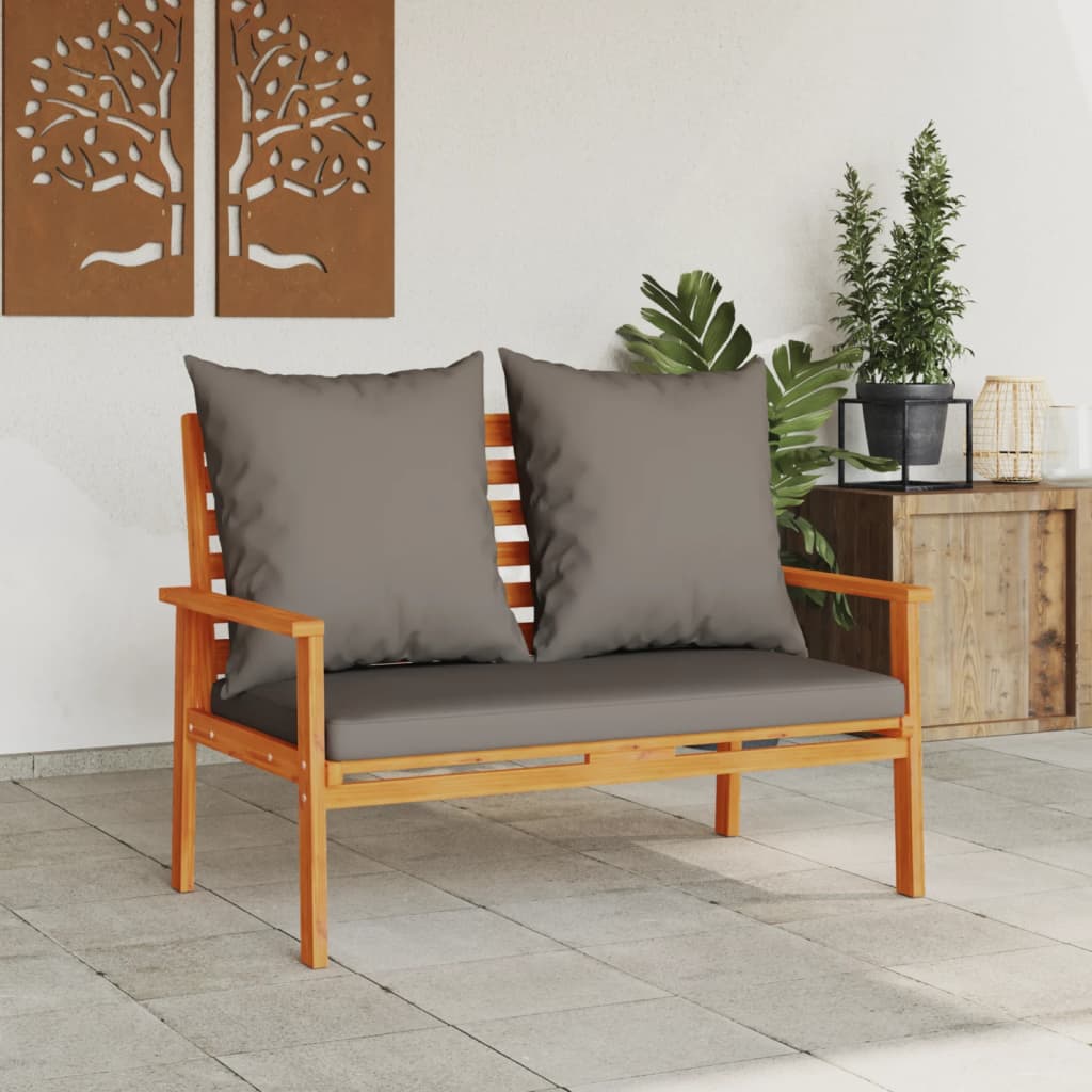 Garden Sofa Bench 120 Cm With Cushion Solid Wood Acacia