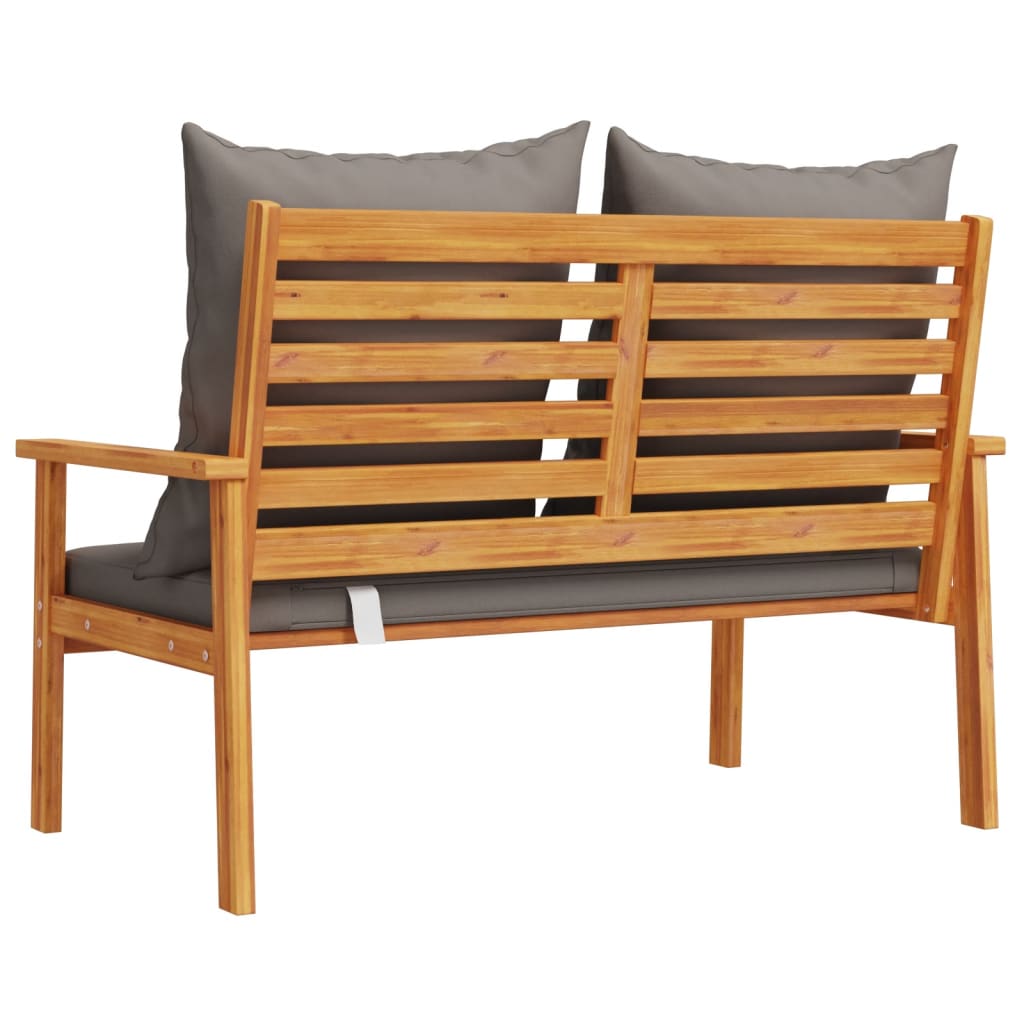 Garden Sofa Bench 120 Cm With Cushion Solid Wood Acacia