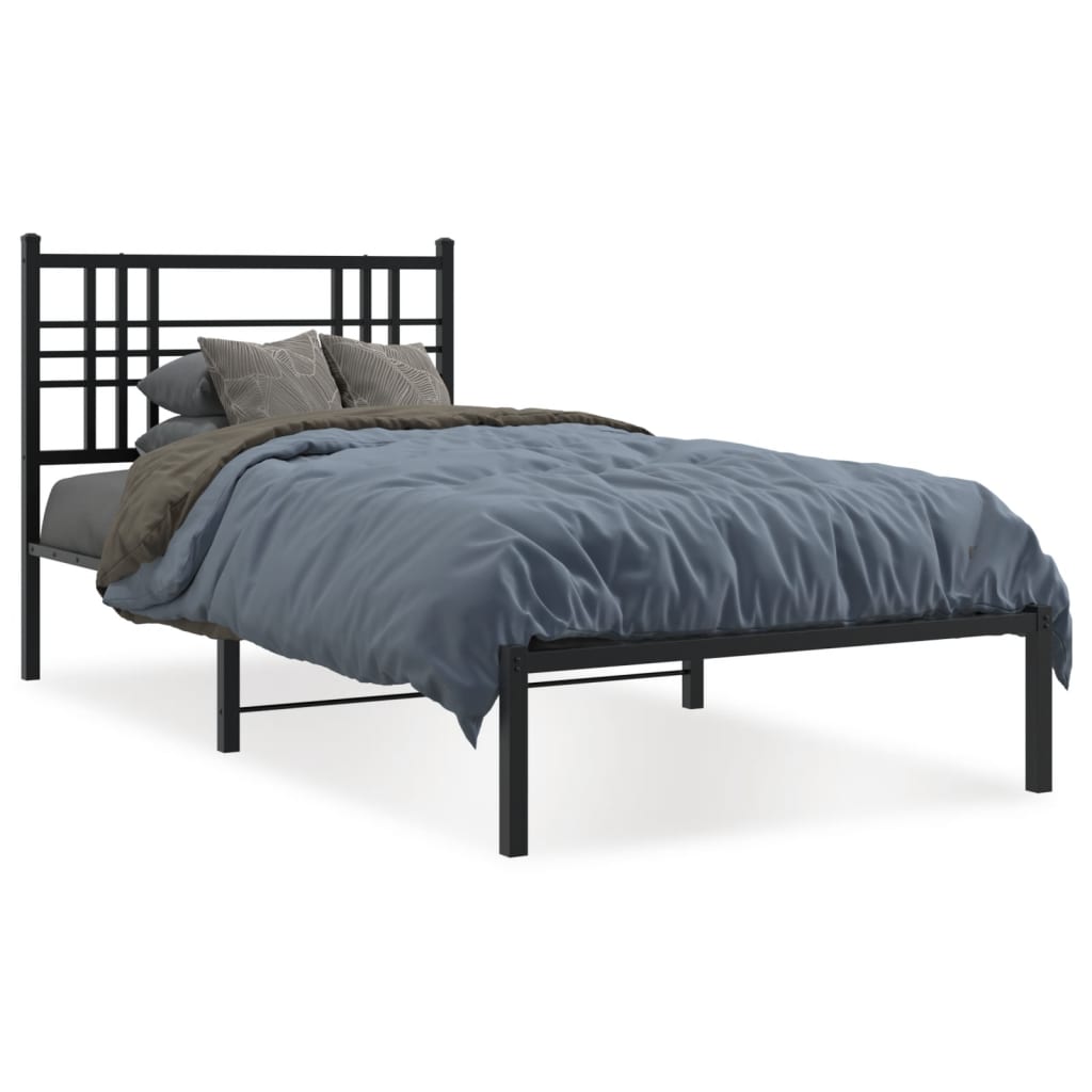 Metal Bed Frame Without Mattress 90X190Cm