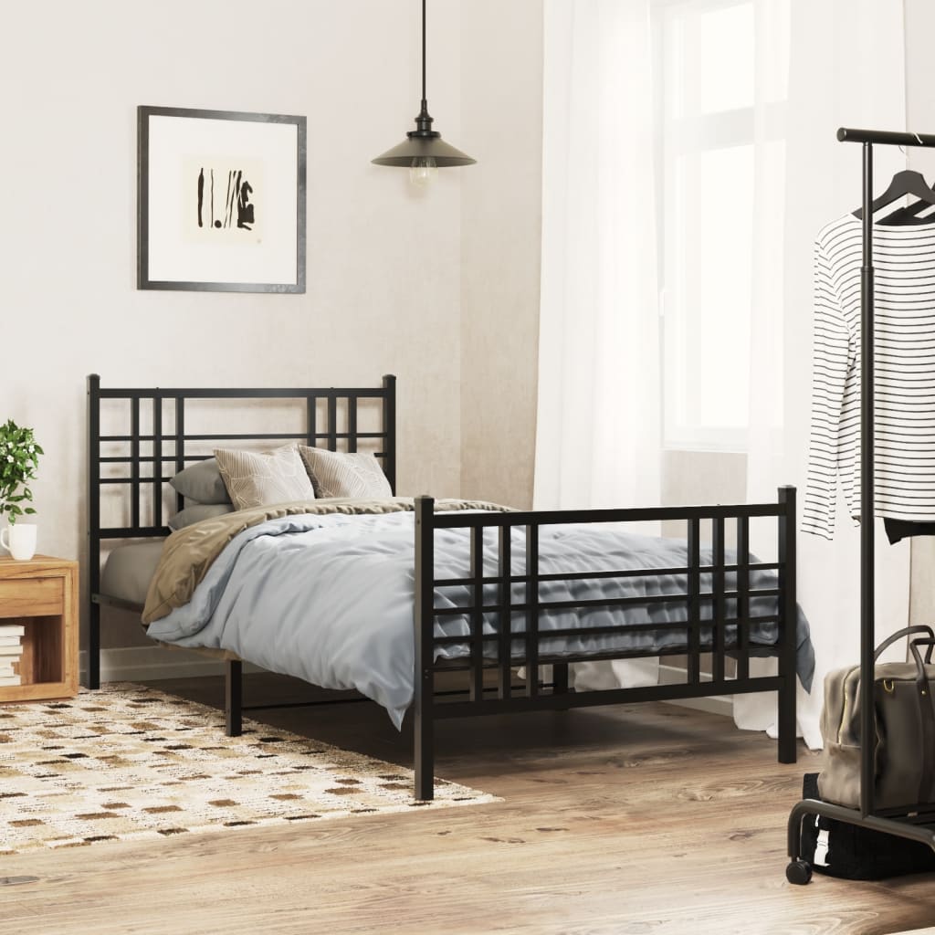 Metal Bed Frame Without Mattress 90X190Cm