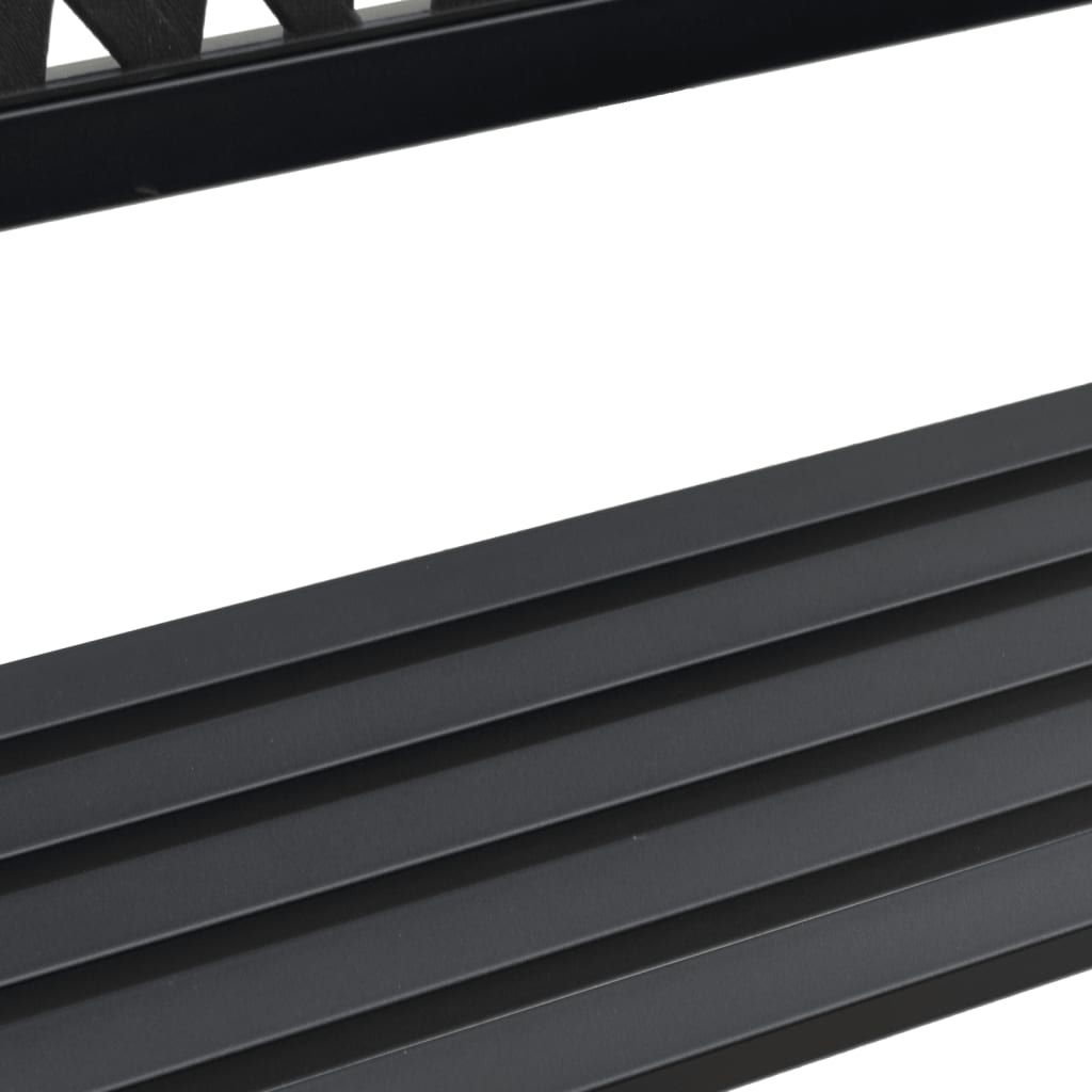 Garden Bench Black 120 Cm Steel