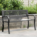Garden Bench Black 120 Cm Steel