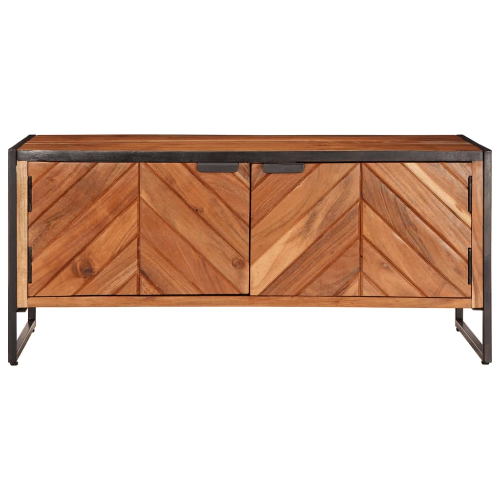 Coffee Table 90X55X40 Cm Solid Wood Acacia iron 90 cm