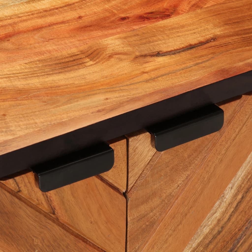 Coffee Table 90X55X40 Cm Solid Wood Acacia iron 90 cm