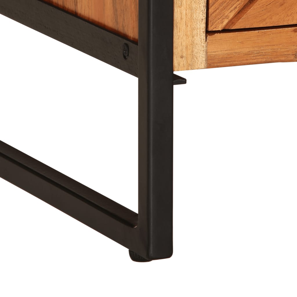 Coffee Table 90X55X40 Cm Solid Wood Acacia iron 90 cm