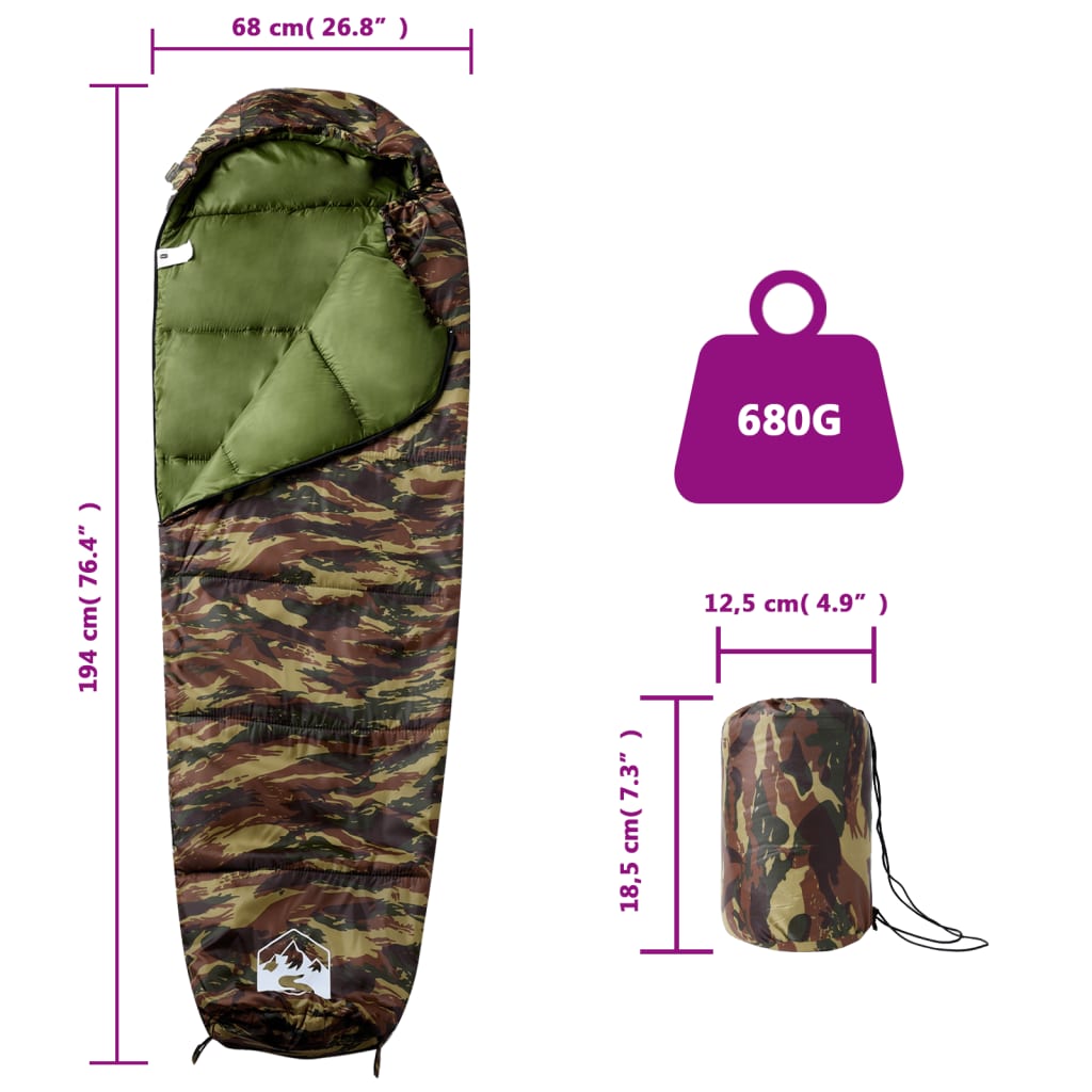 Sleeping Bags Mummy Bag Adults Camping 3 Seasons black and red orange and black
