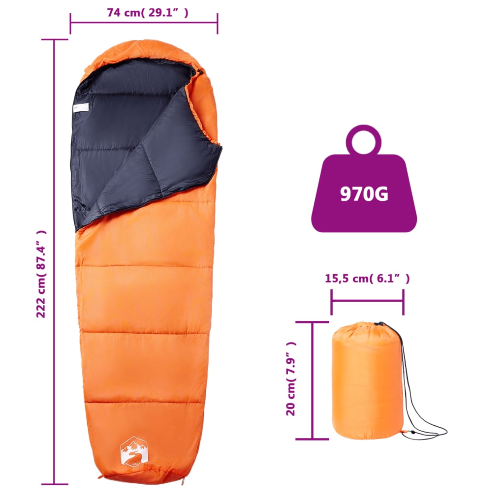 Sleeping Bags Mummy Bag Adults Camping 3 Seasons navy and blue black and red LED