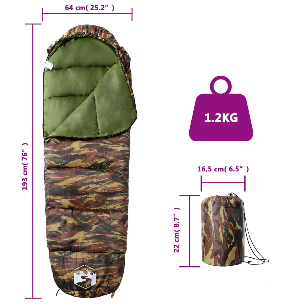 Sleeping Bags Mummy Bag Adults Camping 3 Seasons orange and black navy and blue