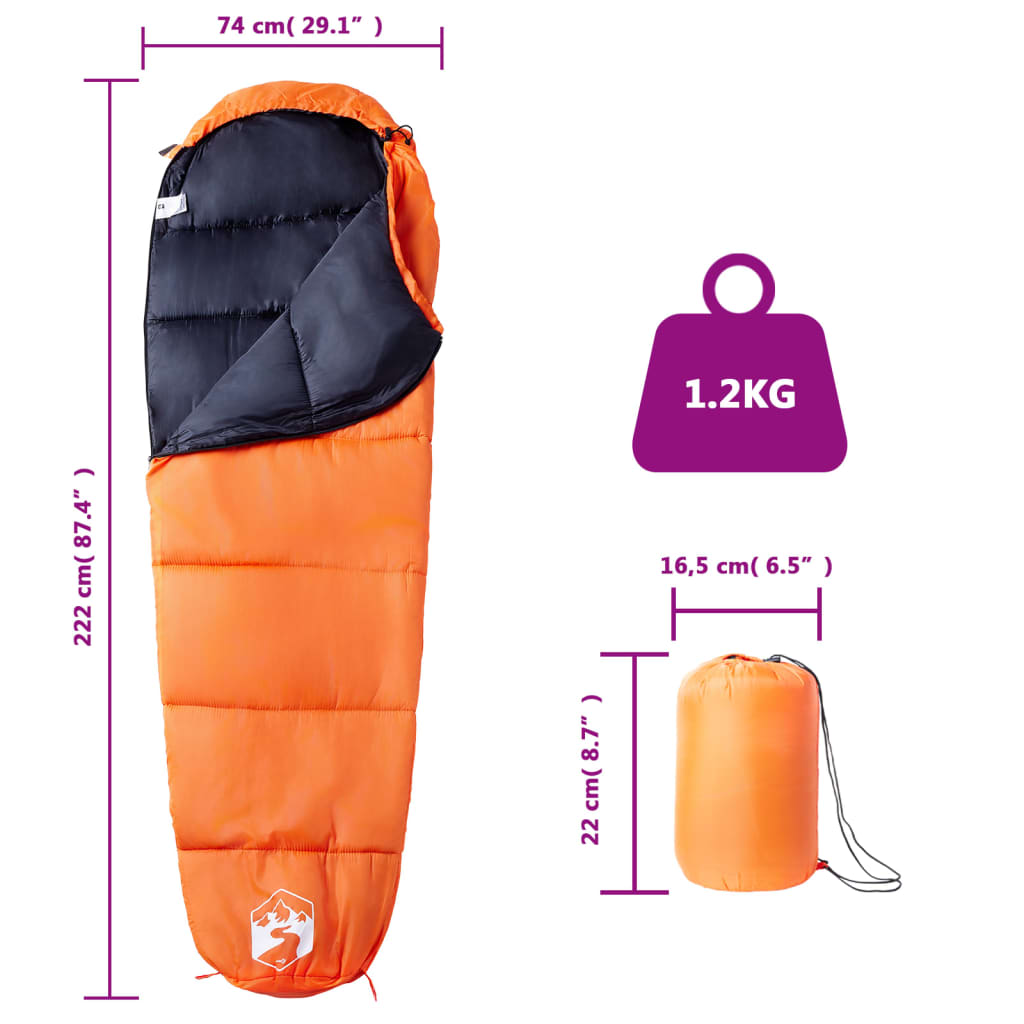 Sleeping Bags Mummy Bag Adults Camping 3 Seasons Navy And Blue Water Resistant