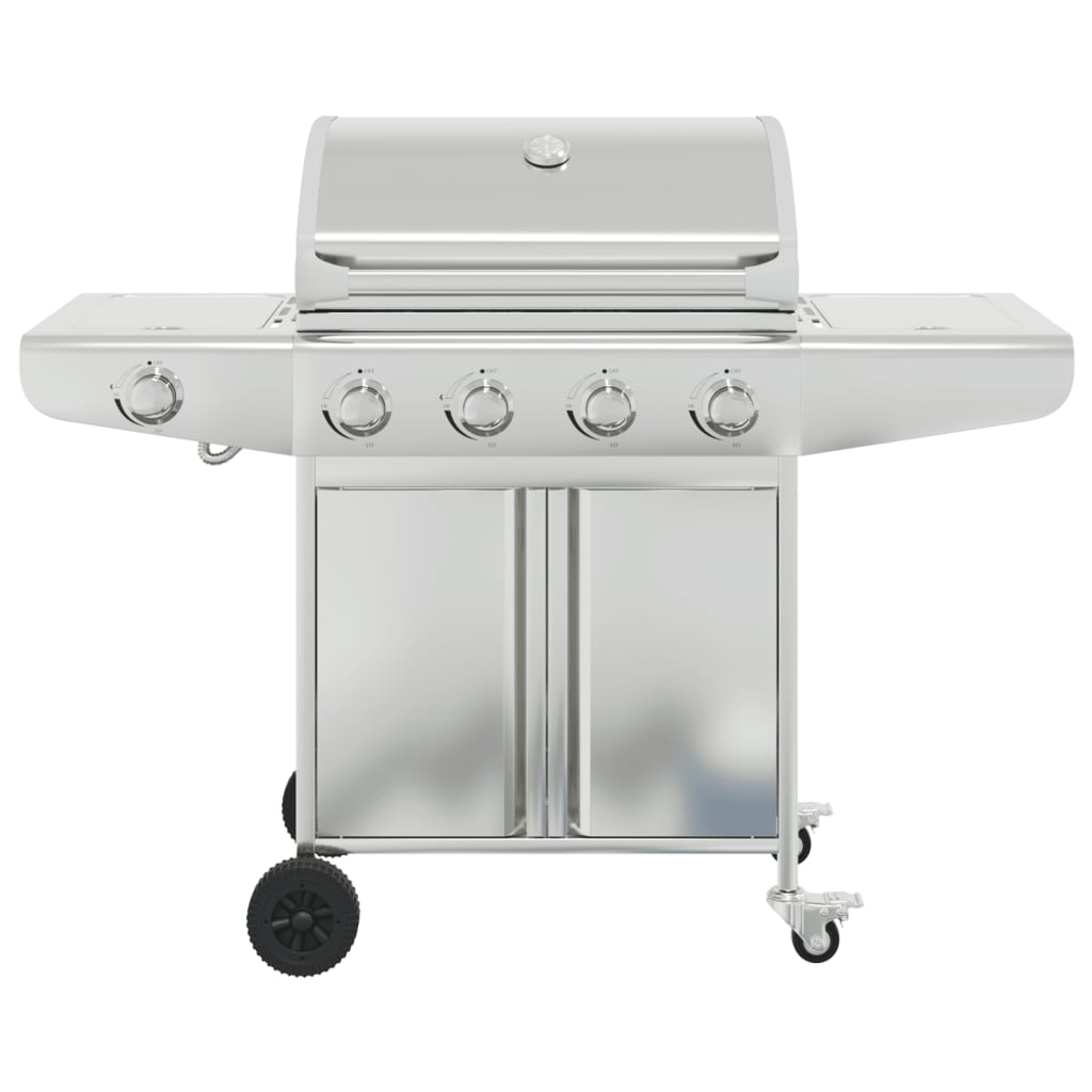 Gas Bbq Grill With Silver Stainless Steel