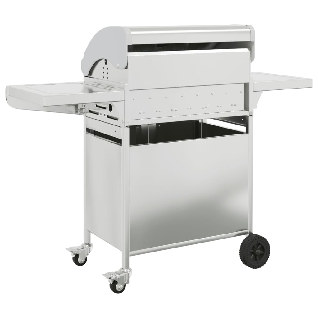 Gas Bbq Grill With Silver Stainless Steel